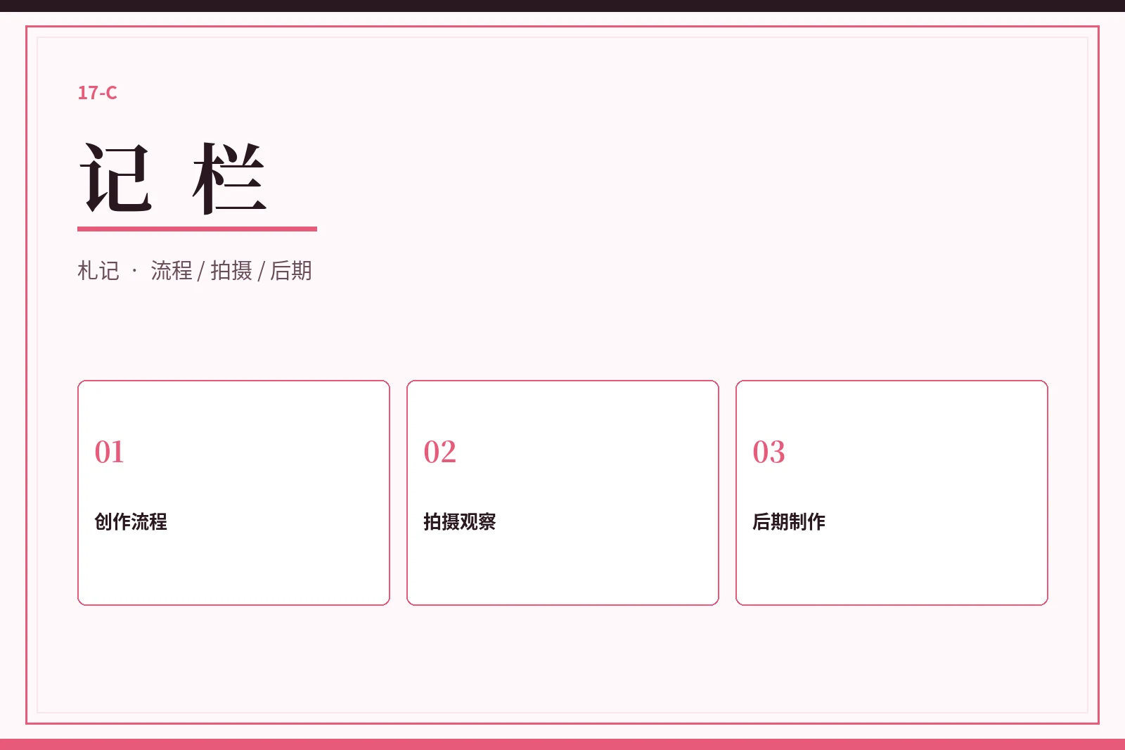 记栏创作流程